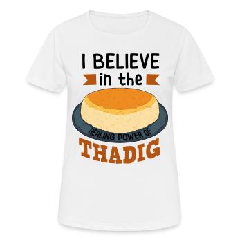Cadeaux pour les gourmets de Thadig - T-shirt respirant Femme - blanc - Devant - AI Model Female 172 dark (172cm)
