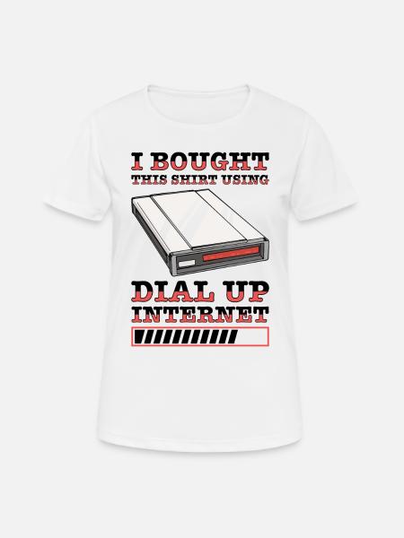 90er Nostalgie Retro 90er Einwahl Internet Vintage - Frauen T-Shirt atmungsaktiv - Weiß