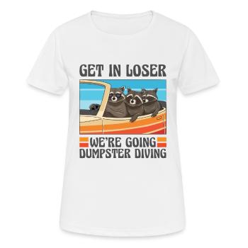 Raccoon Lover Trash Picking Dumpster Diving Trash - T-shirt respirant Femme - blanc - Devant - AI Model Female 172 dark (172cm)