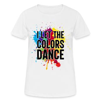 Painter Canvas Liquid Painting Art Paint - Women's Breathable T-Shirt - white - Front - AI Model Female 172 dark (172cm)