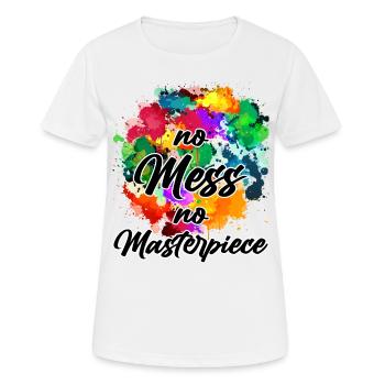 Painter Canvas Liquid Painting Art Paint - Women's Breathable T-Shirt - white - Front - AI Model Female 172 dark (172cm)