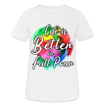 Painter Canvas Liquid Painting Art Paint - Women's Breathable T-Shirt - white - Front - AI Model Female 172 dark (172cm)