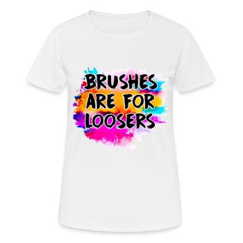 Maler Leinwand Flüssigkeit Malerei Kunst Farbe - Frauen T-Shirt atmungsaktiv - Weiß - Vorne - AI Model Female 172 dark (172cm)