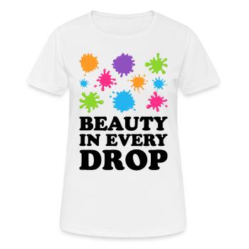 Maler Leinwand Flüssigkeit Malerei Kunst Farbe - Frauen T-Shirt atmungsaktiv - Weiß - Vorne - AI Model Female 172 dark (172cm)
