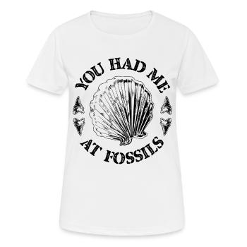 Fossiles, paléontologue, collectionneur de fossiles, - T-shirt respirant Femme - blanc - Devant - AI Model Female 172 dark (172cm)