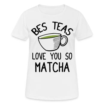 Grüntee-Liebhaber Japanischer Matcha-Latte-Drink - Frauen T-Shirt atmungsaktiv - Weiß - Vorne - AI Model Female 172 dark (172cm)