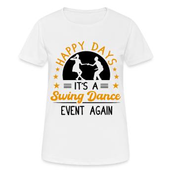 Lindy Hop Swing Dance Couple Dancer Swing Dance - Women's Breathable T-Shirt - white - Front - AI Model Female 172 dark (172cm)