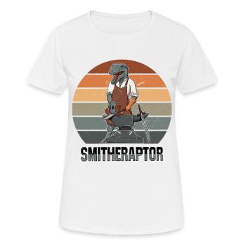Forger Métallurgiste Dino - T-shirt respirant Femme - blanc - Devant - AI Model Female 172 dark (172cm)