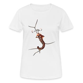 Embrasser les tentacules sous-marins de créature marine - T-shirt respirant Femme - blanc - Devant - AI Model Female 172 dark (172cm)