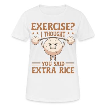 Bol de riz frit de cuisine asiatique - T-shirt respirant Femme - blanc - Devant - AI Model Female 172 dark (172cm)
