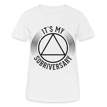 Sobriété Addiction Rétablissement Alcoolique - T-shirt respirant Femme - blanc - Devant - AI Model Female 172 dark (172cm)
