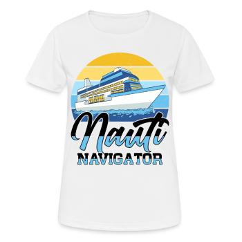 Capitaine de navire de croisière Anchor Cruise Director - T-shirt respirant Femme - blanc - Devant - AI Model Female 172 dark (172cm)