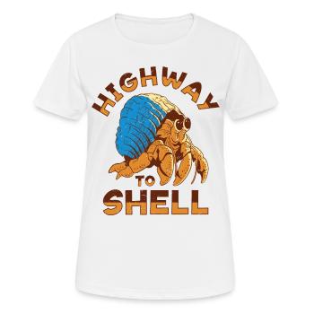 Fruits de mer, Fruits de mer, Moules, Bernard-l’ermite - T-shirt respirant Femme - blanc - Devant - AI Model Female 172 dark (172cm)
