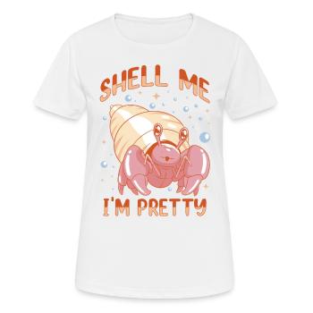 Fruits de mer, Fruits de mer, Moules, Bernard-l’ermite - T-shirt respirant Femme - blanc - Devant - AI Model Female 172 dark (172cm)