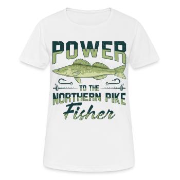 Fisherman Fisherman Fisherman Nordic Pike - Women's Breathable T-Shirt - white - Front - AI Model Female 172 dark (172cm)