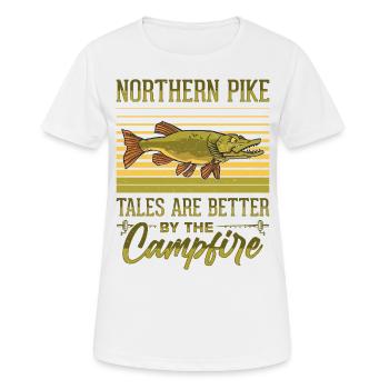 Fisherman Fisherman Fisherman Nordic Pike - Women's Breathable T-Shirt - white - Front - AI Model Female 172 dark (172cm)