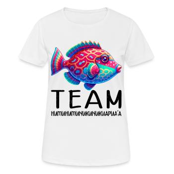 Humuhumunukunukuapua'a Riff-drückerfisch - Frauen T-Shirt atmungsaktiv - Weiß - Vorne - AI Model Female 172 dark (172cm)