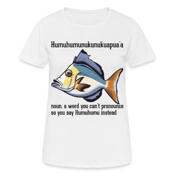 Humuhumunukunukuapua'a Riff-drückerfisch - Frauen T-Shirt atmungsaktiv - Weiß - Vorne - AI Model Female 172 dark (172cm)