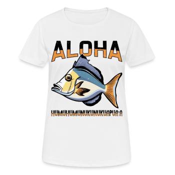 Humuhumunukunukuapua'a Riff-drückerfisch - Frauen T-Shirt atmungsaktiv - Weiß - Vorne - AI Model Female 172 dark (172cm)