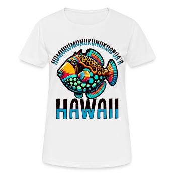 Humuhumunukunukuapua'a Riff-drückerfisch - Frauen T-Shirt atmungsaktiv - Weiß - Vorne - AI Model Female 172 dark (172cm)