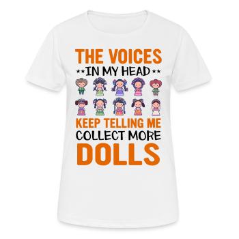 Collectible Doll Porcelain Doll Antique - Women's Breathable T-Shirt - white - Front - AI Model Female 172 dark (172cm)