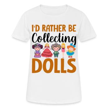 Collectible Doll Porcelain Doll Antique - Women's Breathable T-Shirt - white - Front - AI Model Female 172 dark (172cm)