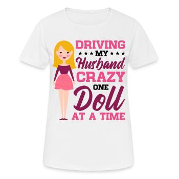 Collectible Doll Porcelain Doll Antique - Women's Breathable T-Shirt - white - Front - AI Model Female 172 dark (172cm)