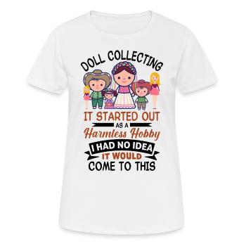 Collectible Doll Porcelain Doll Antique - Women's Breathable T-Shirt - white - Front - AI Model Female 172 dark (172cm)