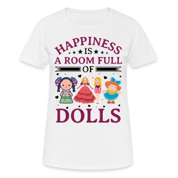 Collectible Doll Porcelain Doll Antique - Women's Breathable T-Shirt - white - Front - AI Model Female 172 dark (172cm)