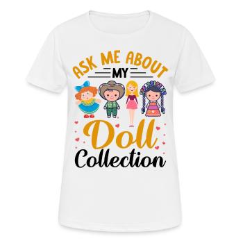 Collectible Doll Porcelain Doll Antique - Women's Breathable T-Shirt - white - Front - AI Model Female 172 dark (172cm)