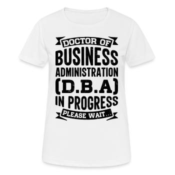 BWL Betriebswirtschaft Büro - Frauen T-Shirt atmungsaktiv - Weiß - Vorne - AI Model Female 172 dark (172cm)