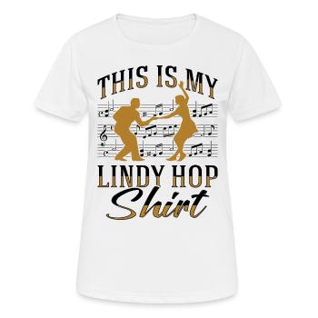Lindy Hop Swing Dance - Frauen T-Shirt atmungsaktiv - Weiß - Vorne - AI Model Female 172 dark (172cm)