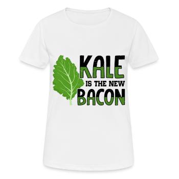 Véganisme végétarien au chou frisé - T-shirt respirant Femme - blanc - Devant - AI Model Female 172 dark (172cm)
