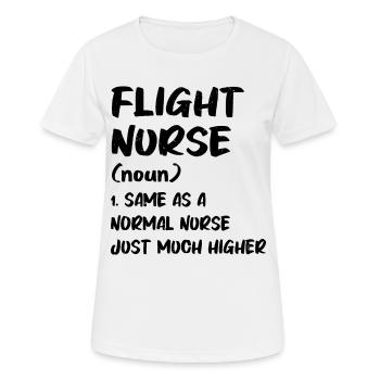 Flugkrankenpfleger Medizinischer Transport - Frauen T-Shirt atmungsaktiv - Weiß - Vorne - AI Model Female 172 dark (172cm)