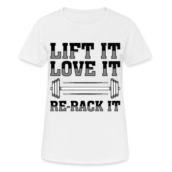 Gym Etiquette und Hygiene Leitfaden - Frauen T-Shirt atmungsaktiv - Weiß - Vorne - AI Model Female 172 dark (172cm)