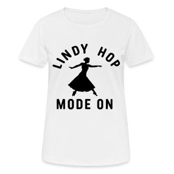 Danseur de Lindy Hop Swing - T-shirt respirant Femme - blanc - Devant - AI Model Female 172 dark (172cm)
