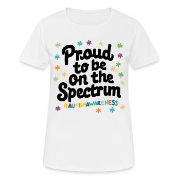 Proud To Be On The Spectrum Autism Awareness - Women's Breathable T-Shirt - white - Front - AI Model Female 172 dark (172cm)