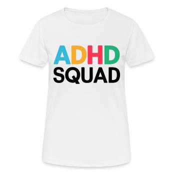 Neurodiversität Neurodivers Hyperaktivität ADHS - Frauen T-Shirt atmungsaktiv - Weiß - Vorne - AI Model Female 172 dark (172cm)