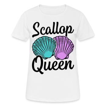 Coquillage coquillage collecteur pétoncle - T-shirt respirant Femme - blanc - Devant - AI Model Female 172 dark (172cm)