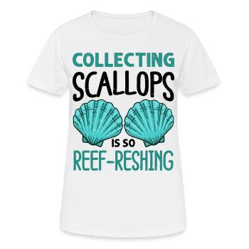 Coquillage coquillage collecteur pétoncle - T-shirt respirant Femme - blanc - Devant - AI Model Female 172 dark (172cm)