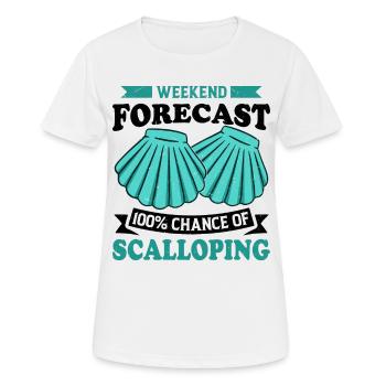 Coquillage coquillage collecteur pétoncle - T-shirt respirant Femme - blanc - Devant - AI Model Female 172 dark (172cm)