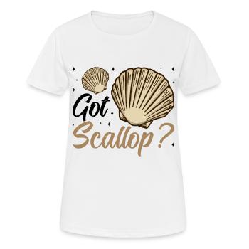 Coquillage coquillage collecteur pétoncle - T-shirt respirant Femme - blanc - Devant - AI Model Female 172 dark (172cm)