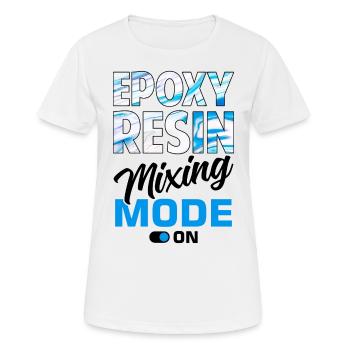 Drôle de dicton en résine époxy - T-shirt respirant Femme - blanc - Devant - AI Model Female 172 dark (172cm)