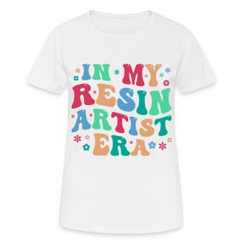 Drôle de dicton en résine époxy - T-shirt respirant Femme - blanc - Devant - AI Model Female 172 dark (172cm)