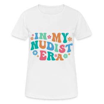 Nudismus Spruch - Frauen T-Shirt atmungsaktiv - Weiß - Vorne - AI Model Female 172 dark (172cm)