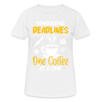 Humour de bureau - T-shirt respirant Femme - blanc - Devant - AI Model Female 172 dark (172cm)