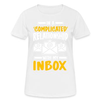 Humour de bureau - T-shirt respirant Femme - blanc - Devant - AI Model Female 172 dark (172cm)