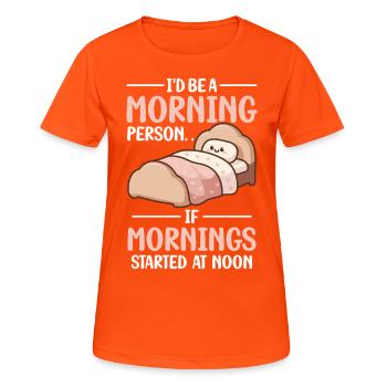 Funny Sleep Saying - Women's Breathable T-Shirt - neon orange - Front - AI Model Female 172 dark (172cm)