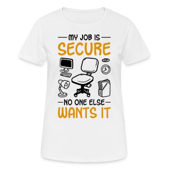 Humour de bureau - T-shirt respirant Femme - blanc - Devant - AI Model Female 172 dark (172cm)