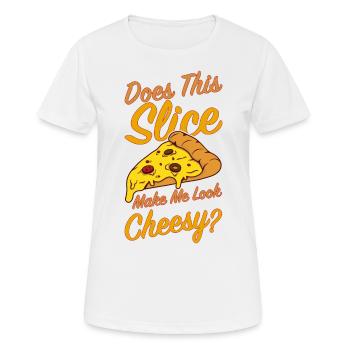 Witziger Pizza Spruch - Frauen T-Shirt atmungsaktiv - Weiß - Vorne - AI Model Female 172 dark (172cm)